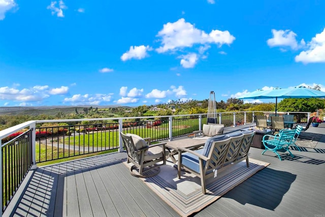 4710 Sleeping Indian Rd, Fallbrook, CA 92028 - deck with an outdoor living space