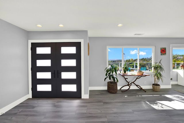 4710 Sleeping Indian Rd, Fallbrook, CA 92028 - foyer with recessed lighting, visible vents, and baseboards