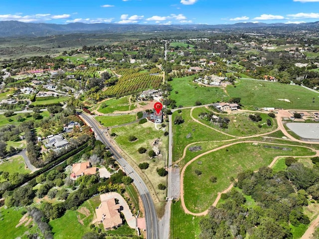 4710 Sleeping Indian Rd, Fallbrook, CA 92028 - birds eye view of property featuring a mountain view