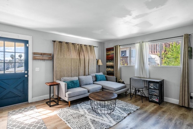 376163 Swift Ave, San Diego, CA 92104 - living area with wood finished floors and baseboards