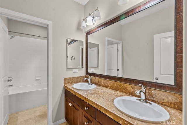 21 Deergrass, Irvine, CA 92618 - full bathroom with double vanity and shower / tub combination