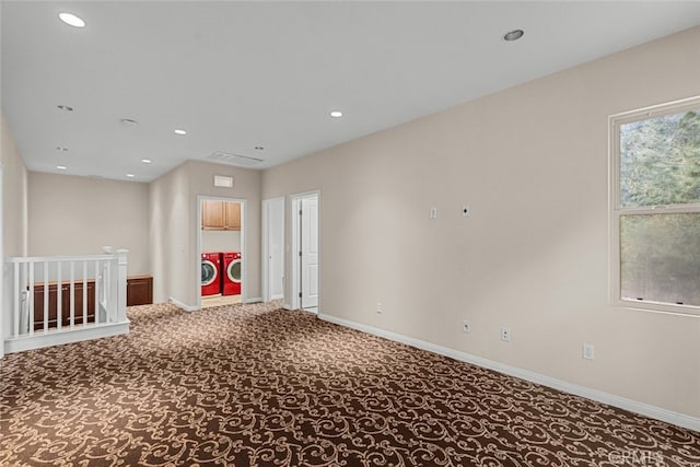21 Deergrass, Irvine, CA 92618 - carpeted spare room featuring independent washer and dryer, recessed lighting, and baseboards