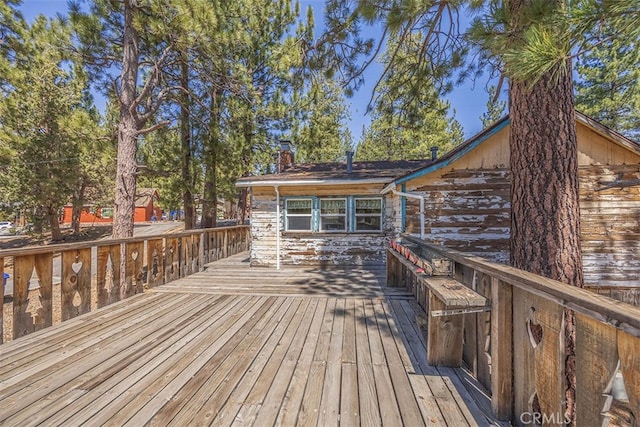 view of wooden deck
