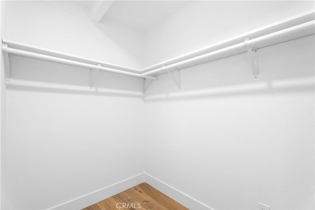 spacious closet with light wood-style floors
