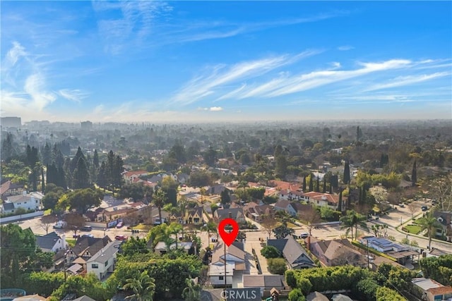 aerial view featuring a residential view