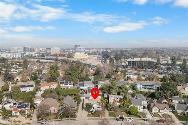 bird's eye view featuring a view of city