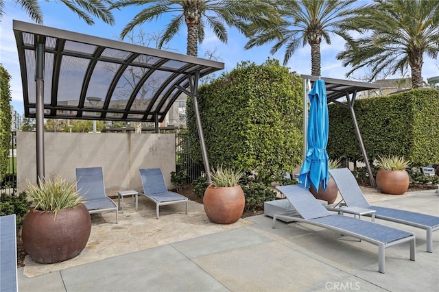 3713 Rivington, Irvine, CA 92612 - view of patio with a pergola and fence