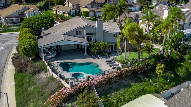 3802 E Summitridge Ln, Orange, CA 92867 - bird's eye view with a residential view