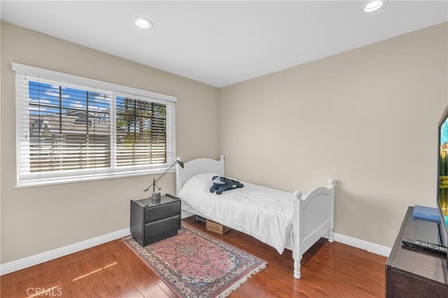 2530 Glenstone Ave, Hacienda Heights, CA 91745 - bedroom featuring baseboards, wood finished floors, and recessed lighting