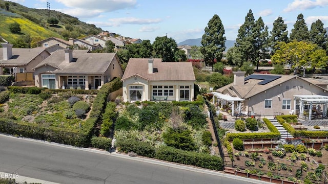 964 Vista Pointe Pl, Santa Paula, CA 93060 - aerial view with a residential view and a mountain view