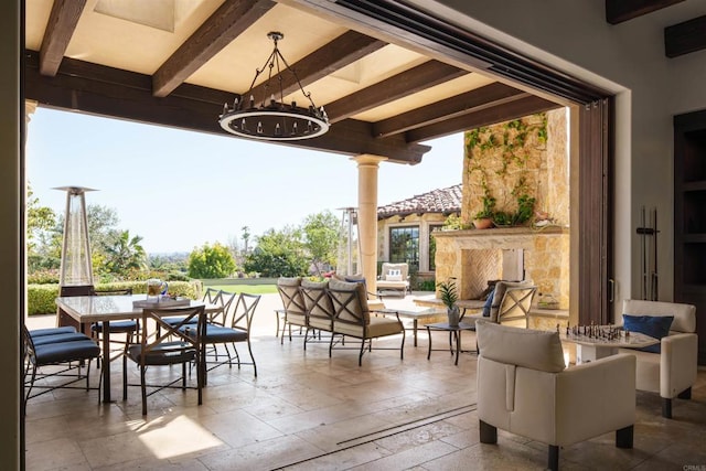 view of patio / terrace featuring outdoor lounge area and outdoor dining space