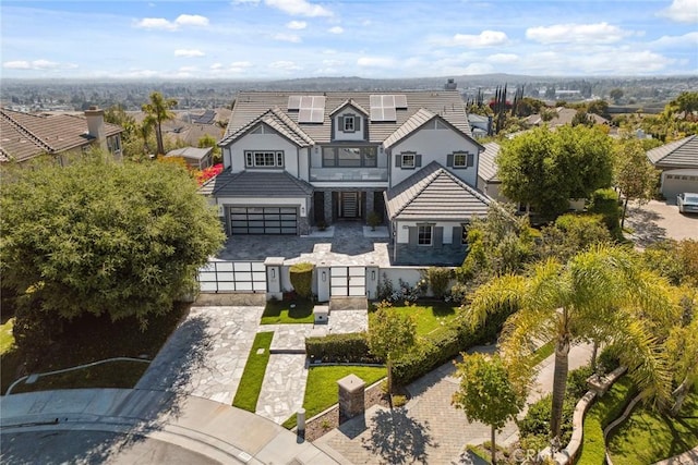 aerial view featuring a residential view