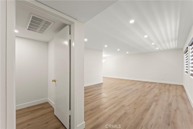 600 W Stocker St Unit 303, Glendale, CA 91202 - below grade area with light wood-style floors, recessed lighting, and baseboards