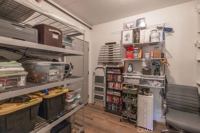 view of storage area