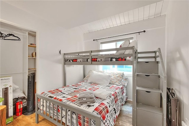 346 San Bernardino Ave, Sugarloaf, CA 92386 - bedroom featuring wood finished floors