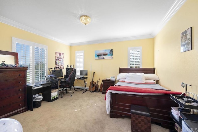 2831 Shenandoah Dr, Chula Vista, CA 91914 - carpeted bedroom featuring ornamental molding and a desk