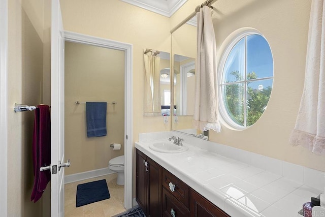 2831 Shenandoah Dr, Chula Vista, CA 91914 - bathroom with toilet, vanity, and baseboards