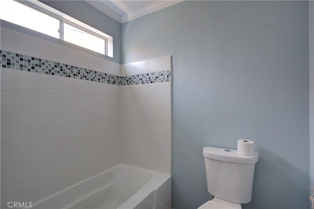 8920 Arcade Rd, Atascadero, CA 93422 - bathroom featuring crown molding and tub / shower combination