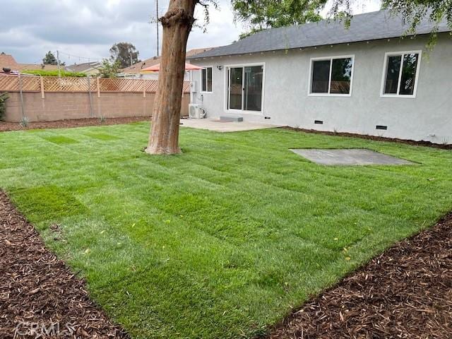 1333 Lancewood Ave, Hacienda Heights, CA 91745 - back of property with crawl space, a patio, and stucco siding