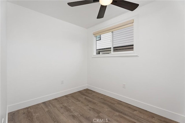 6130 Myrtle Ave, Long Beach, CA 90805 - empty room featuring baseboards, ceiling fan, and wood finished floors
