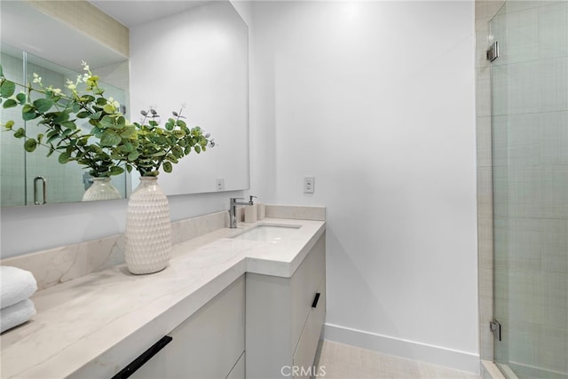 309 Carnation Ave Unit 4, Corona Del Mar, CA 92625 - bathroom featuring vanity and a stall shower