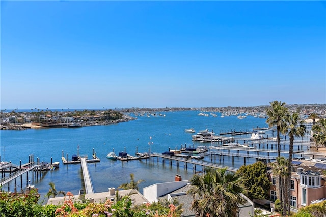 309 Carnation Ave Unit 4, Corona Del Mar, CA 92625 - water view featuring a boat dock