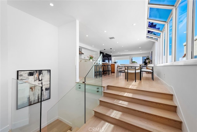 309 Carnation Ave Unit 4, Corona Del Mar, CA 92625 - stairway with recessed lighting