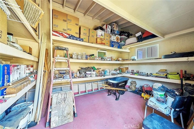 view of storage room