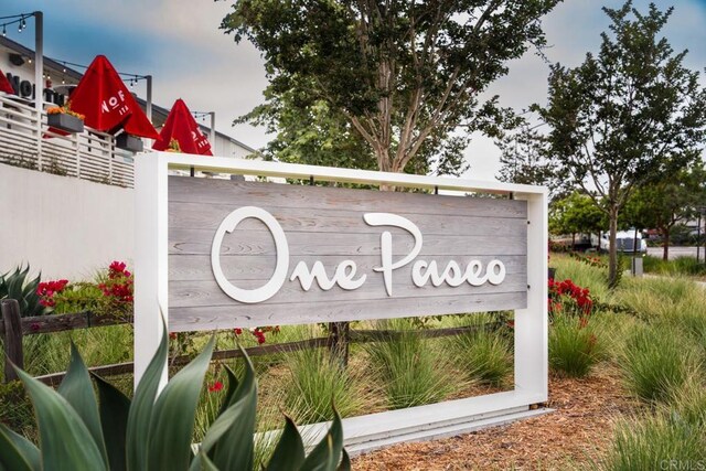 view of community sign