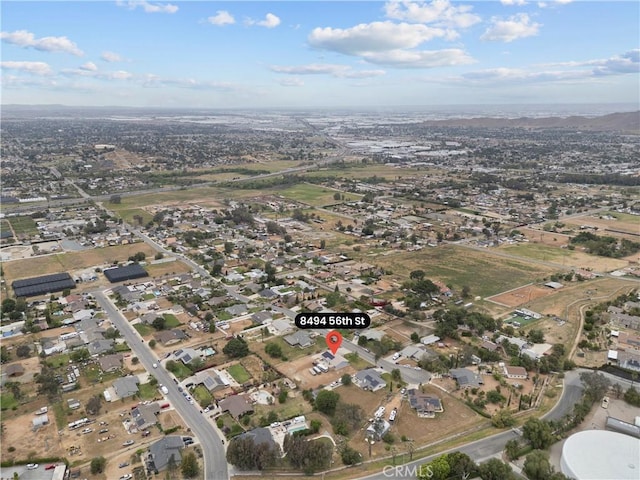 bird's eye view with a residential view