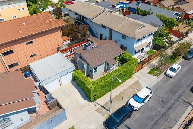 aerial view with a residential view