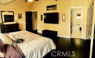 1904 Carnegie Ln Unit 2, Redondo Beach, CA 90278 - bedroom with baseboards and a ceiling fan