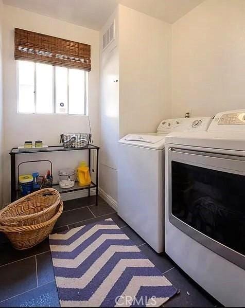 1904 Carnegie Ln Unit 2, Redondo Beach, CA 90278 - laundry room with laundry area, washer and clothes dryer, and tile patterned floors