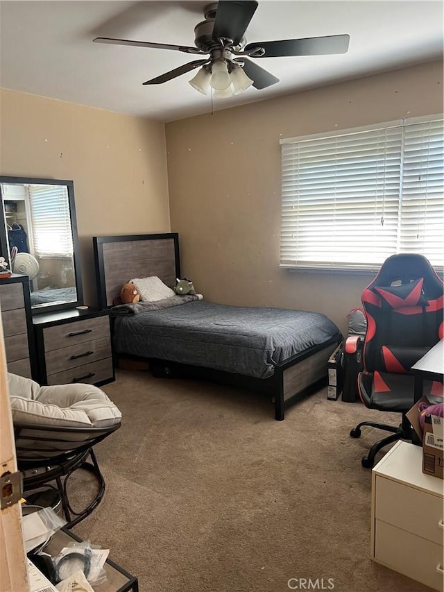 951 E 7th St, Beaumont, CA 92223 - bedroom with carpet and ceiling fan