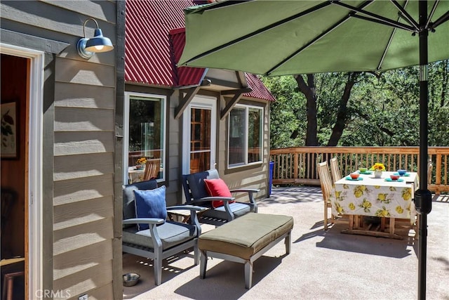 view of patio / terrace featuring outdoor dining space
