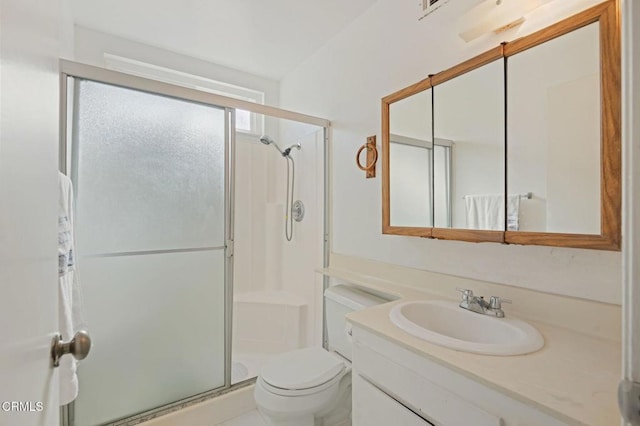 1126 Lawrence Way, Oxnard, CA 93035 - bathroom with a stall shower, vanity, and toilet