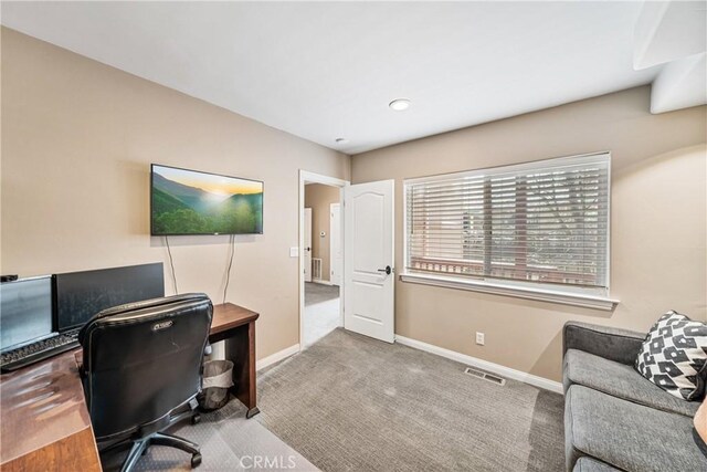 28136 N Bay Rd, Lake Arrowhead, CA 92352 - carpeted office space featuring baseboards