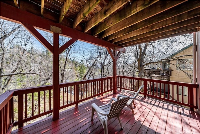28136 N Bay Rd, Lake Arrowhead, CA 92352 - view of wooden terrace