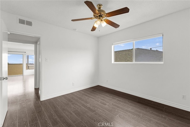 1729 S Alma St, San Pedro, CA 90731 - unfurnished room featuring dark wood-style floors and a ceiling fan