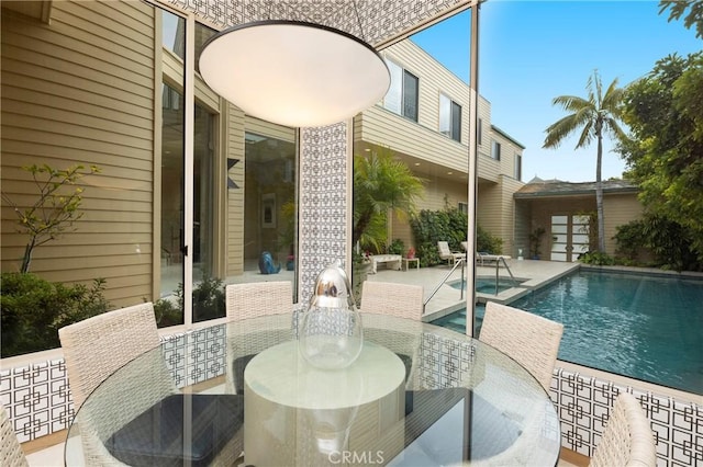 812 W Bay Ave, Newport Beach, CA 92661 - view of pool with a patio area, outdoor dining space, and a pool with connected hot tub