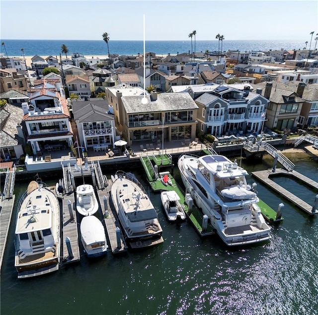 812 W Bay Ave, Newport Beach, CA 92661 - drone / aerial view featuring a water view