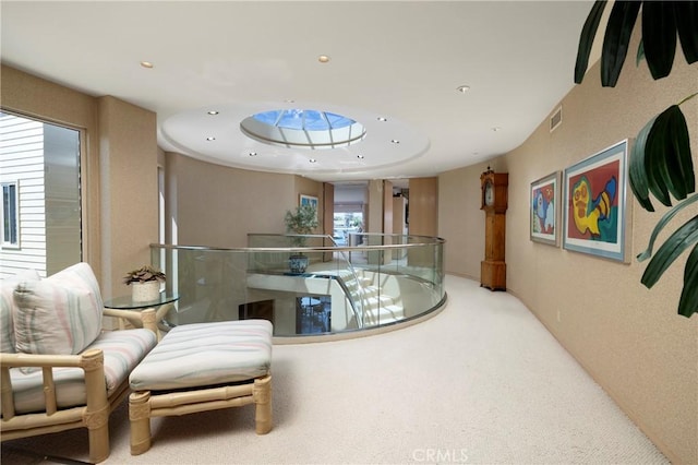 812 W Bay Ave, Newport Beach, CA 92661 - hallway with carpet, visible vents, and recessed lighting