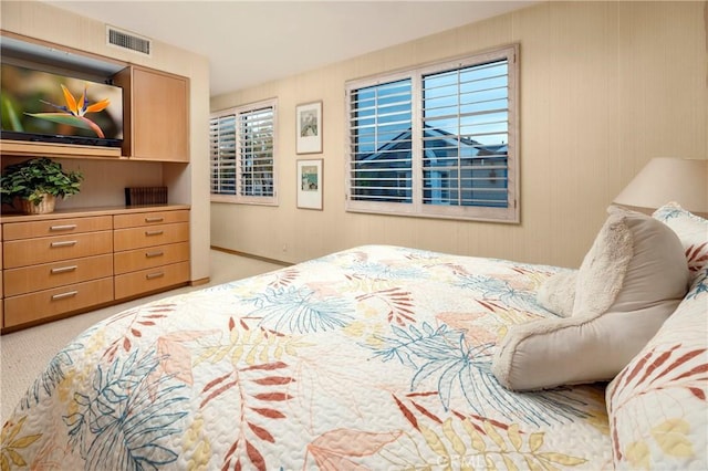 812 W Bay Ave, Newport Beach, CA 92661 - bedroom with multiple windows, light carpet, and visible vents