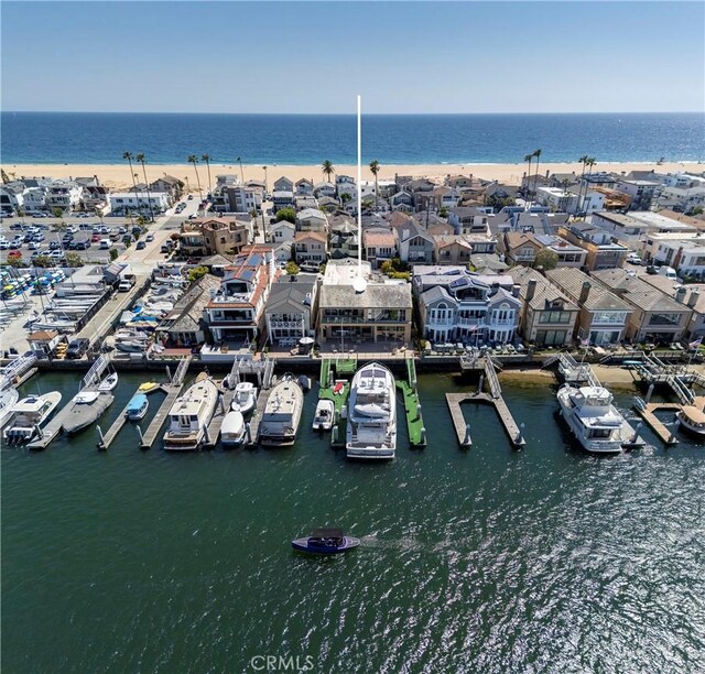 812 W Bay Ave, Newport Beach, CA 92661 - drone / aerial view featuring a water view