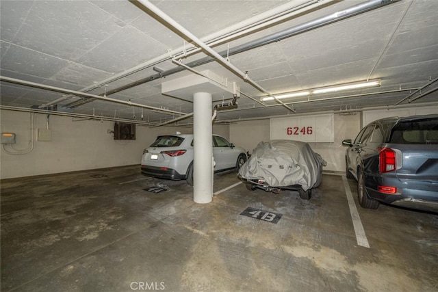 view of parking garage