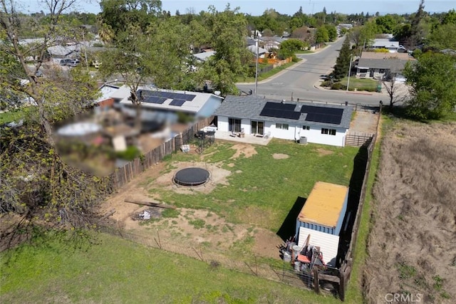 drone / aerial view with a residential view
