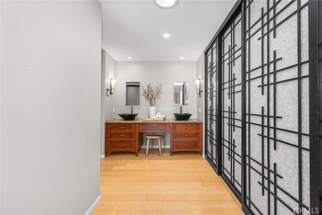 4805 Via Amante, Yorba Linda, CA 92886 - hallway featuring light wood finished floors and recessed lighting