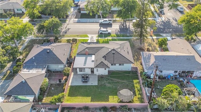 aerial view featuring a residential view