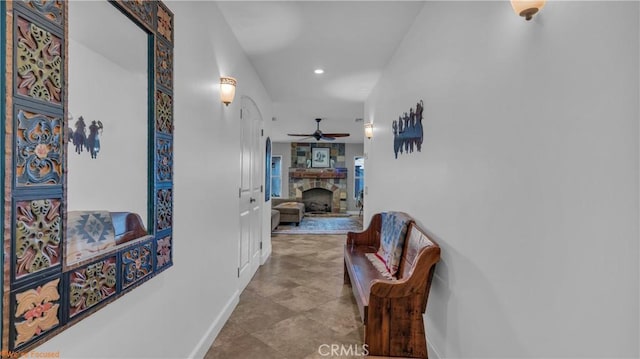 73950 22nd Ave, Desert Hot Springs, CA 92241 - hall featuring baseboards and recessed lighting