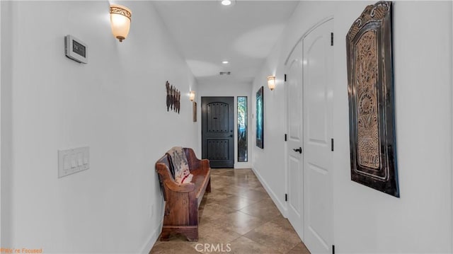 73950 22nd Ave, Desert Hot Springs, CA 92241 - hallway featuring baseboards and recessed lighting